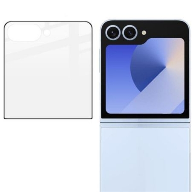 Yttre Skärmskydd I Härdat Glas För Samsung Galaxy Z Flip 7 5g (svart Kant)