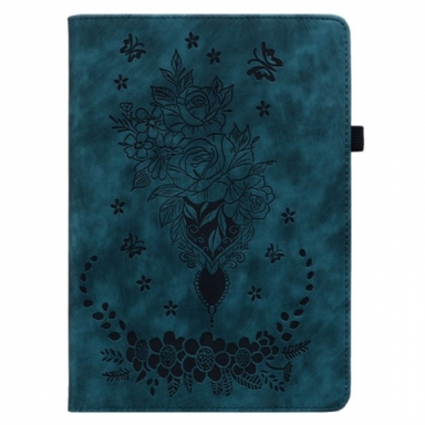 Fodral För Samsung Galaxy Tab S10 Plus Fjärilar Och Rosor