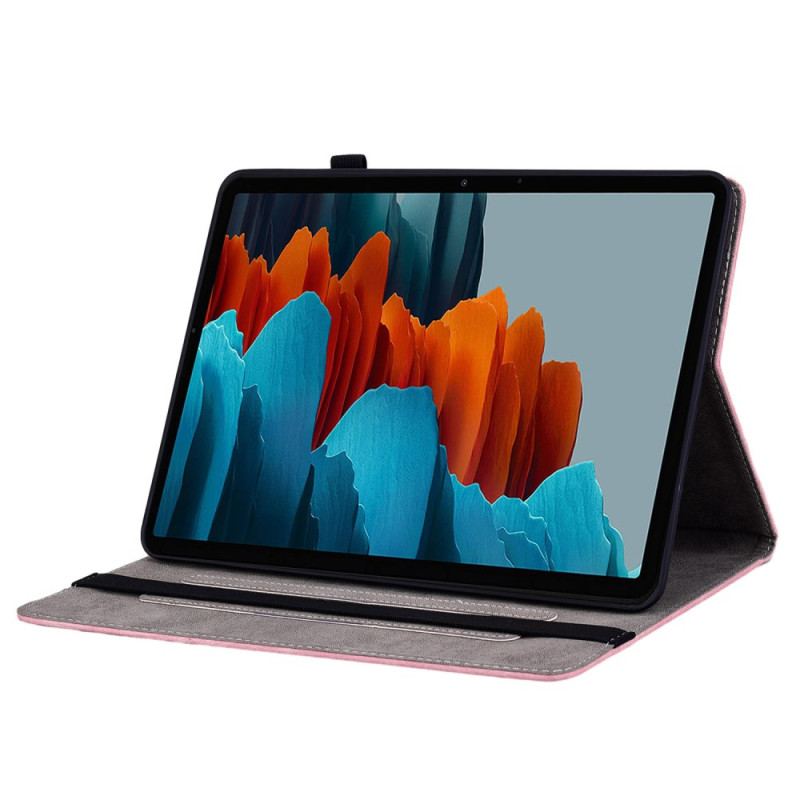 Fodral För Samsung Galaxy Tab S10 Plus Fjärilar Och Rosor