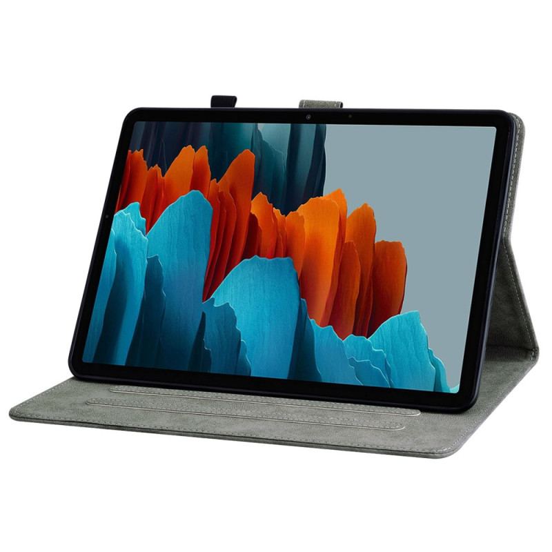 Fodral Samsung Galaxy Tab S10 Plus Liten Tiger Med Mockaeffekt