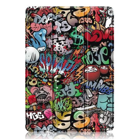 Samsung Galaxy Tab S10 Plus Transparent Baksida Med Graffitimönster
