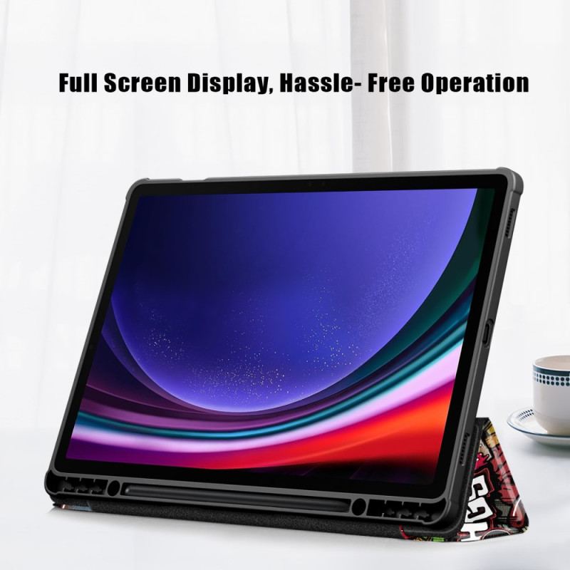 Samsung Galaxy Tab S10 Plus Transparent Baksida Med Graffitimönster