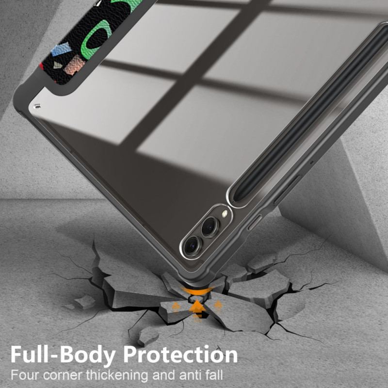 Samsung Galaxy Tab S10 Plus Transparent Baksida Med Graffitimönster