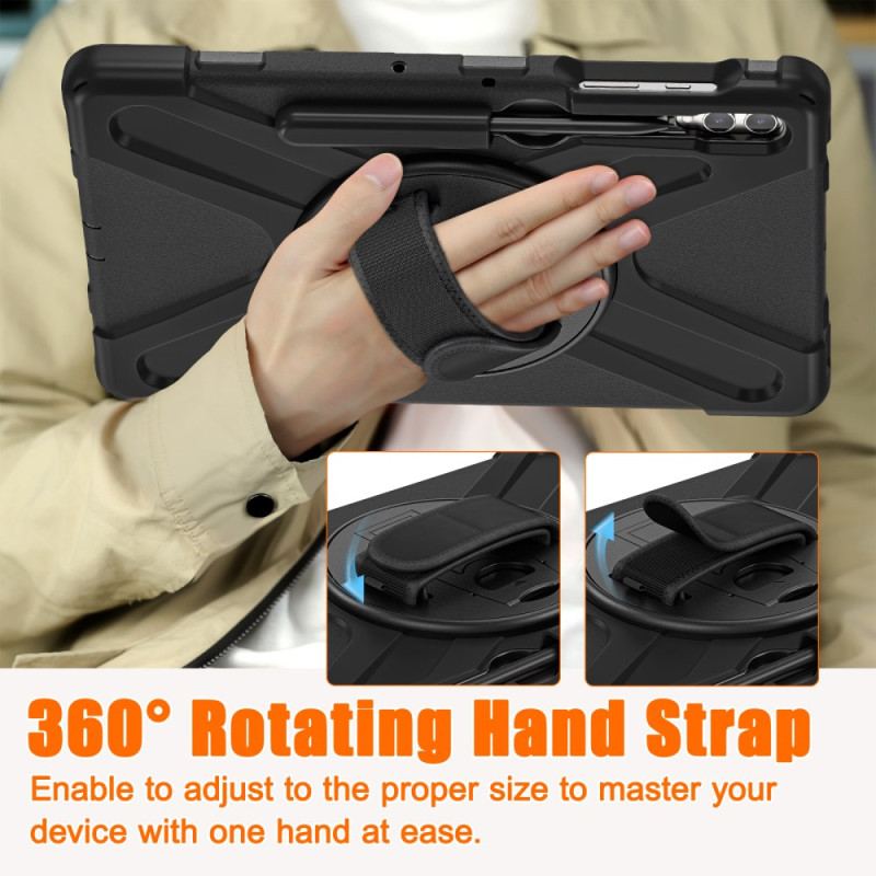Skal För Samsung Galaxy Tab S10 Plus Rem Och Stativ