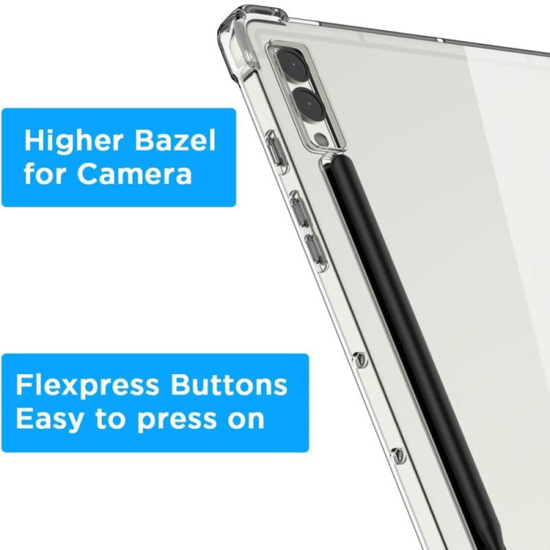 Skal För Samsung Galaxy Tab S10 Plus Transparent Med Pekpennahållare