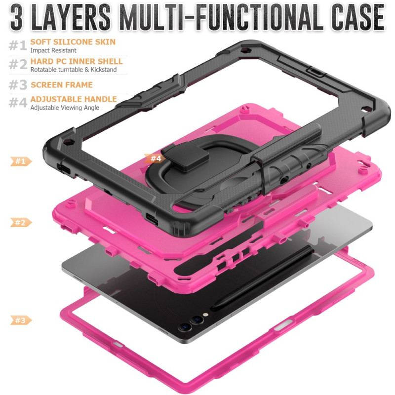 Skal Samsung Galaxy Tab S10 Plus Ultratåligt Skydd Med Pekpennahållare Och Axelrem