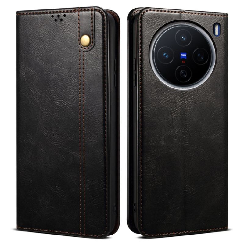 Folio-fodral Vivo X200 Vaxat Konstläder