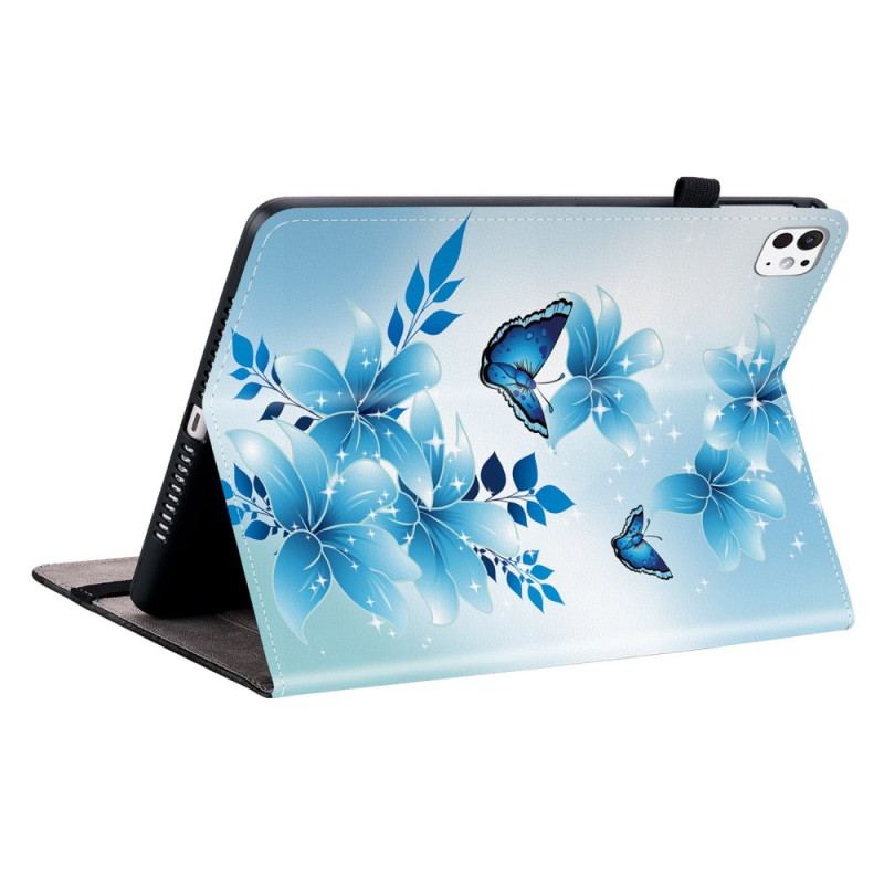 Fodral iPad Pro 13 (2025) Blå Fjärilar