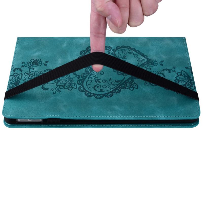 Fodral iPad Pro 13 (2025) Hjärtliknande Mockaeffekt