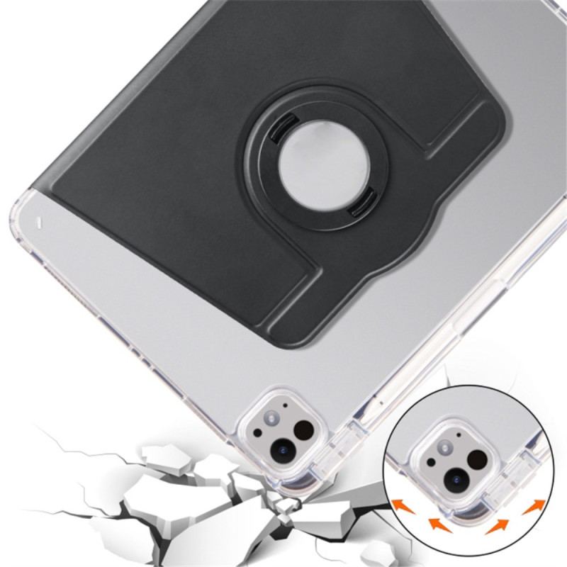 Fodral iPad Pro 13 (2025) Roterande Stativ Och Avtagbar Transparent Baksida