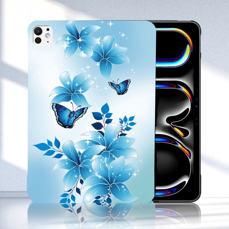 Skal iPad Pro 13 (2025) Blå Fjärilar