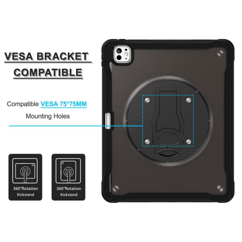 Skal iPad Pro 13 (2025) Genomskinlig Med Stativ