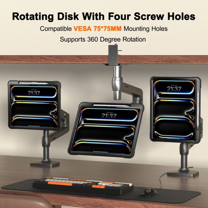 Skal iPad Pro 13 (2025) Genomskinlig Med Stativ