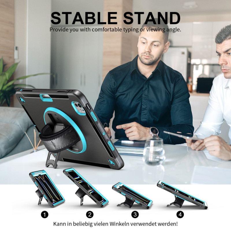 Skal iPad Pro 13 (2025) Robust Ringhållare Och Axelrem