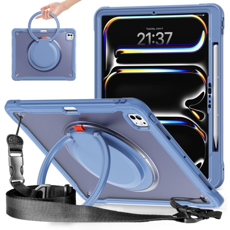 Skal iPad Pro 13 (2025) Roterande Stativ Och Axelrem