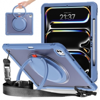 Skal iPad Pro 13 (2025) Roterande Stativ Och Axelrem