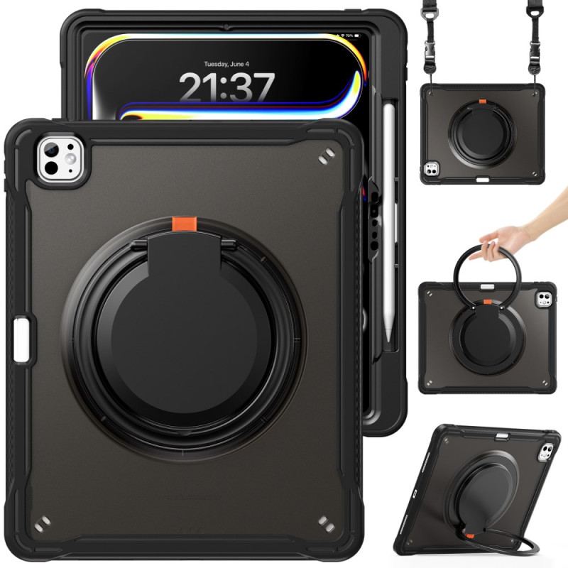 Skal iPad Pro 13 (2025) Roterande Stativ Och Axelrem