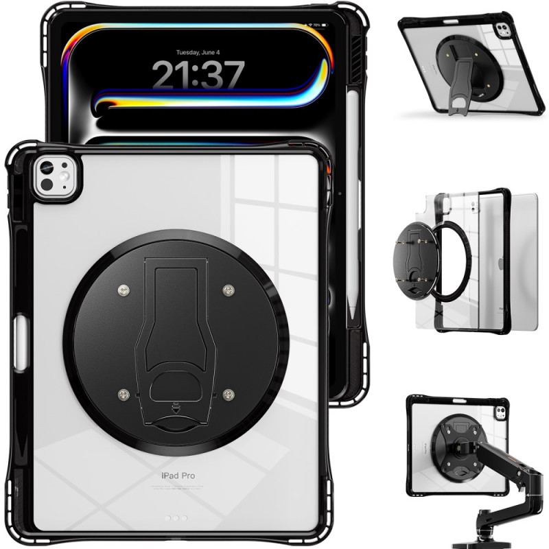 Skal iPad Pro 13 (2025) Telefonfodral Transparent Med Stativ