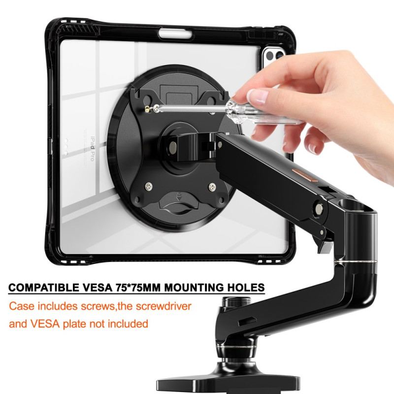 Skal iPad Pro 13 (2025) Telefonfodral Transparent Med Stativ