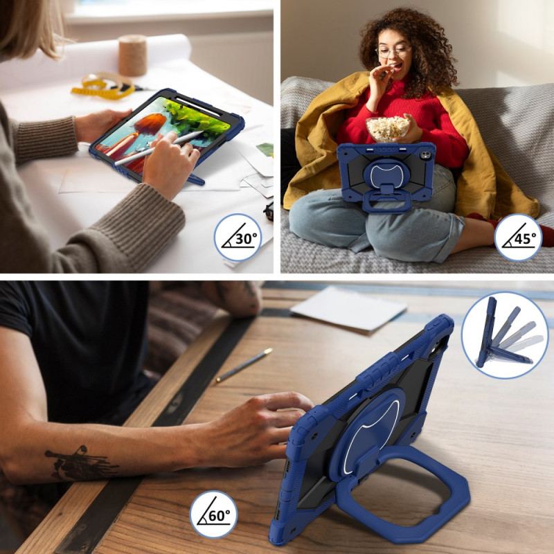 Skal iPad Pro 13 (2025) Tvåfärgat Stativ Och Axelrem