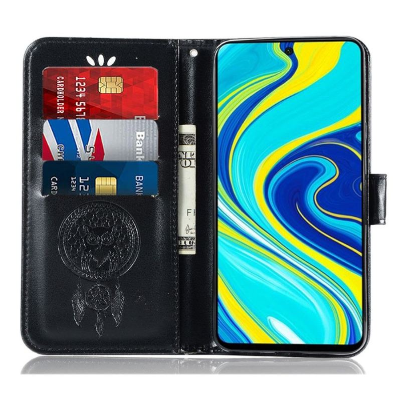 Folio-fodral För Xiaomi Redmi Note 9S / Redmi Note 9 Pro Fallskydd Drömfångaruggla