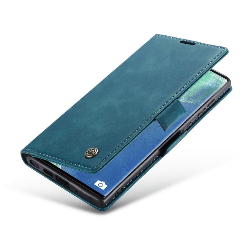 Fodral För Samsung Galaxy Note 20 Bedrijf Golias Lädereffekt - Grön