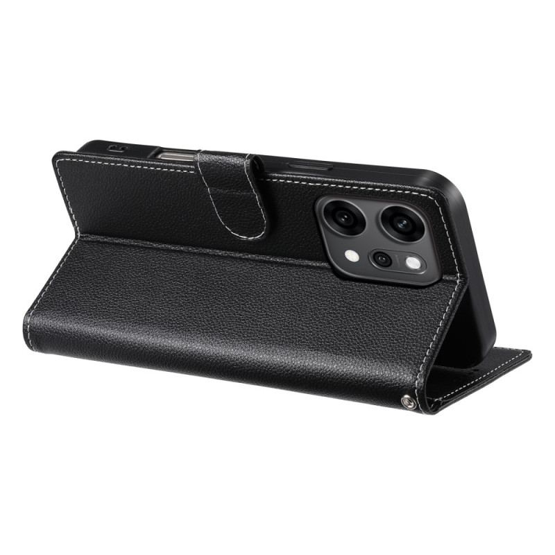 Fodral För Oppo Reno 14 Pro 5g Enfärgat Lädereffekt