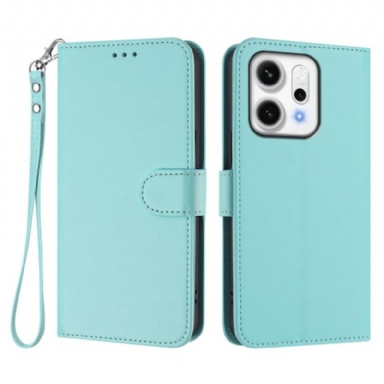 Läderfodral Oppo Reno 14 Pro 5g Telefonfodral Plånbok Med Rem