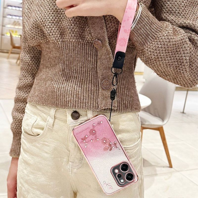 Skal Oppo Reno 14 Pro 5g Blommor Med Strass