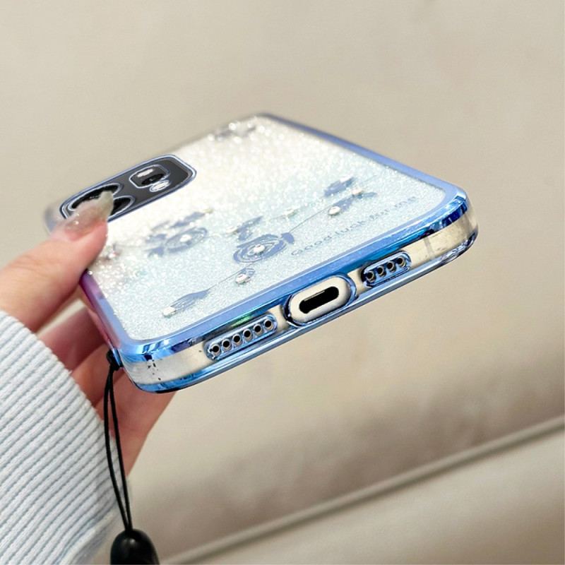 Skal Oppo Reno 14 Pro 5g Blommor Med Strass