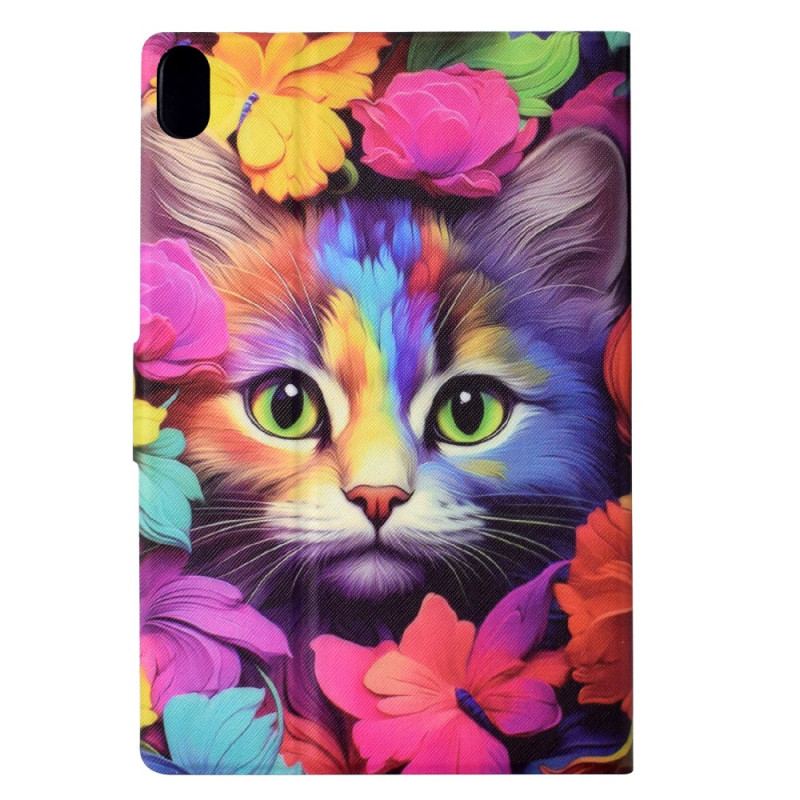 Fodral Samsung Galaxy Tab S11 Färgglad Katt