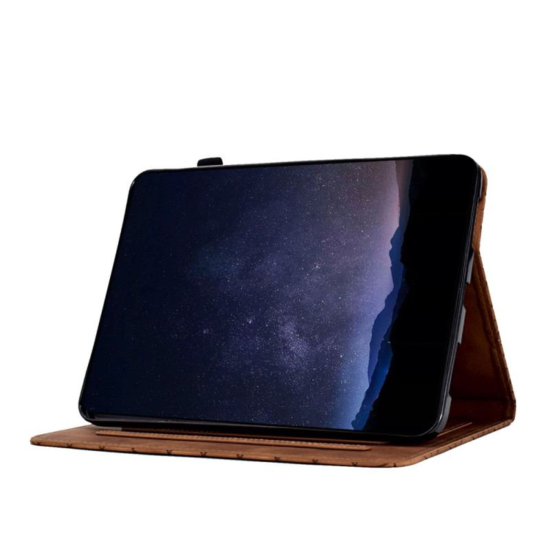 Fodral Samsung Galaxy Tab S11 Geometriskt Mönster Med Mockaeffekt