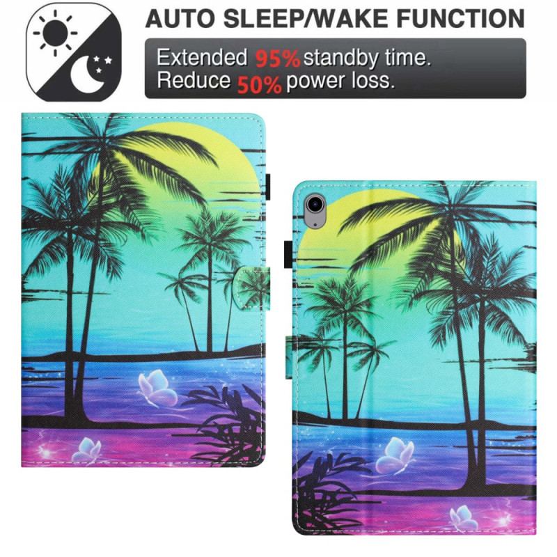 Läderskal Fodral Samsung Galaxy Tab S11 Kokospalmer