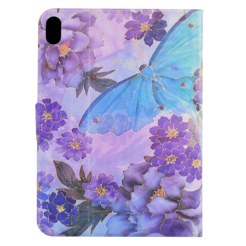 Läderskal Fodral Samsung Galaxy Tab S11 Pioner Och Fjärilar