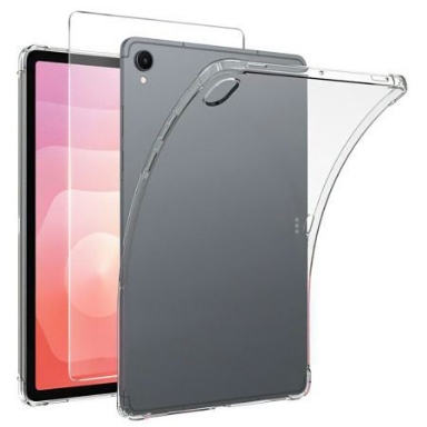 Skal För Samsung Galaxy Tab S11 Transparent Med Skärmskydd I Härdat Glas