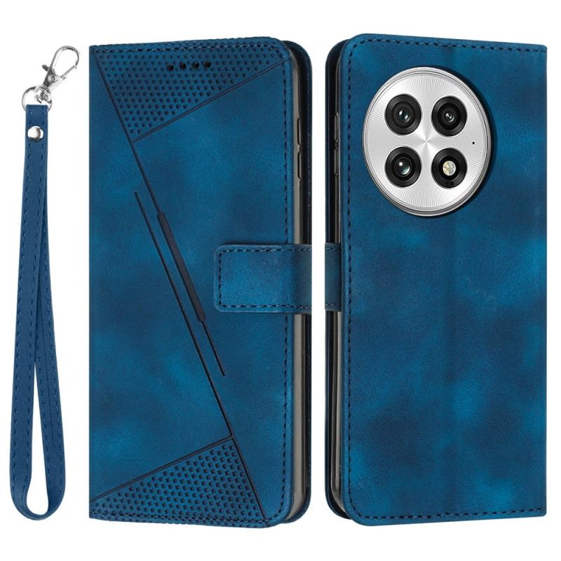 Fodral Oneplus 13 Ränder Med Mockaeffekt