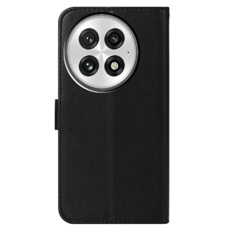 Läderfodral Oneplus 13 Telefonfodral Enfärgad