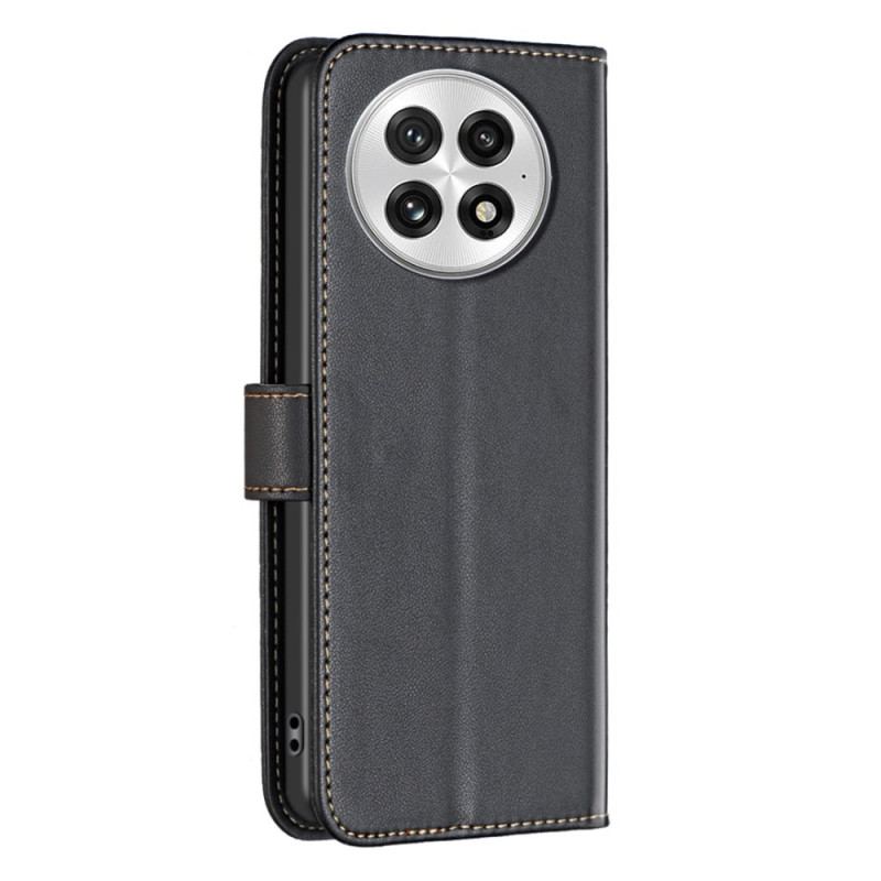 Läderfodral Oneplus 13 Telefonfodral Klassisk Binfen-färg