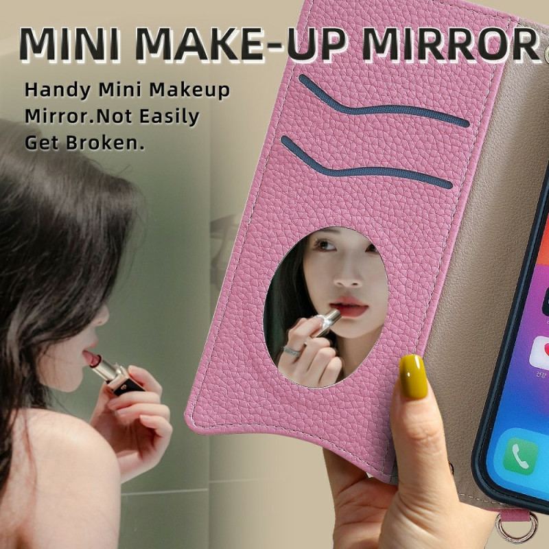 Läderfodral Oneplus 13 Telefonfodral Tvåfärgad Plånbok Med Kedja