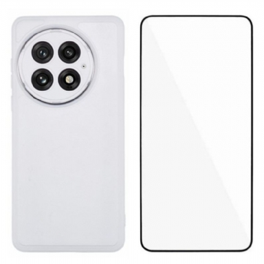 Skal Oneplus 13 2-i-1 Tonat Genomskinligt Skärmskydd Med Härdat Glas