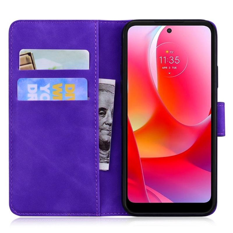 Fodral För Motorola Moto G31 / Moto G41 Bedrijf Präglad Tiger