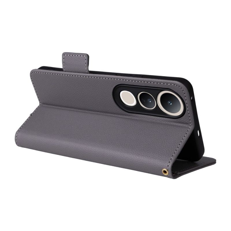 Fodral För Vivo V50 Lite 5g Konstläder Med Rem