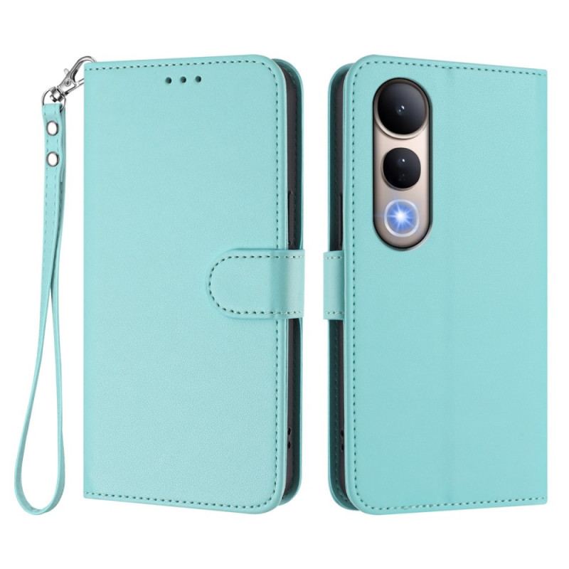 Fodral Vivo V50 Lite 5g Enkelt Konstläder Med Snodd