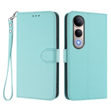 Fodral Vivo V50 Lite 5g Enkelt Konstläder Med Snodd