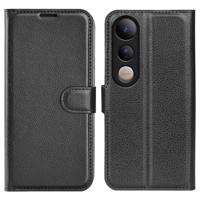 Fodral Vivo V50 Lite 5g Litchi-konstläder