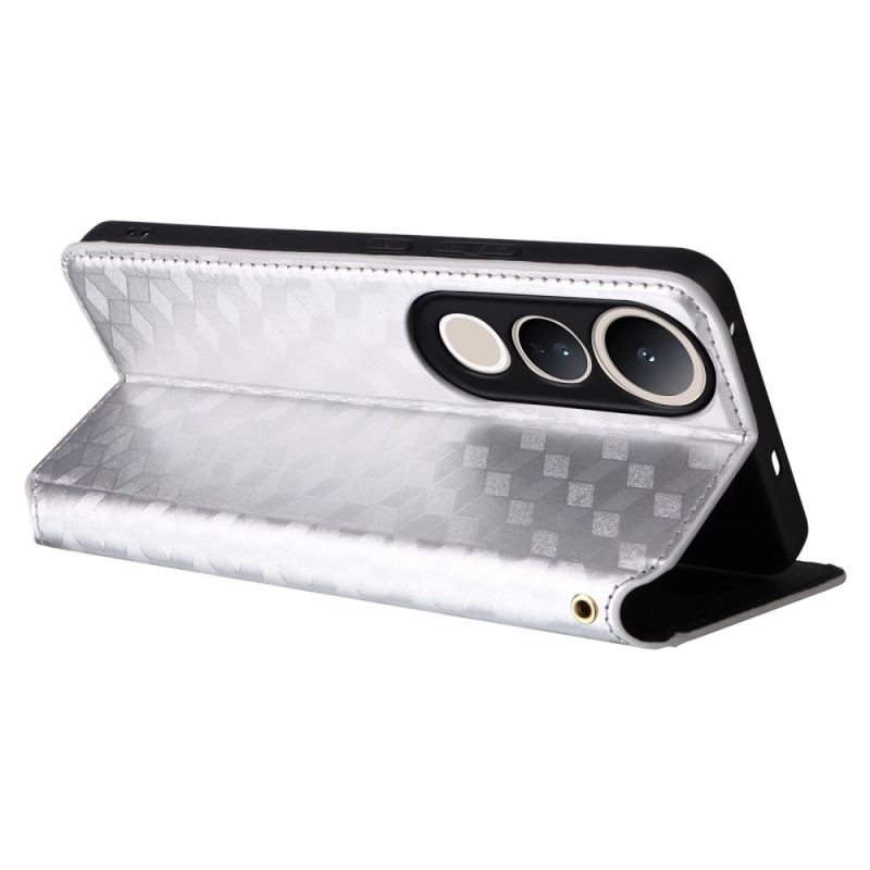 Folio-fodral Vivo V50 Lite 5g Diamantmönster