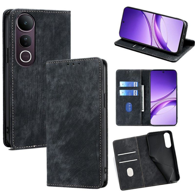 Folio-fodral Vivo V50 Lite 5g Rfid-blockerande Mockaeffekt