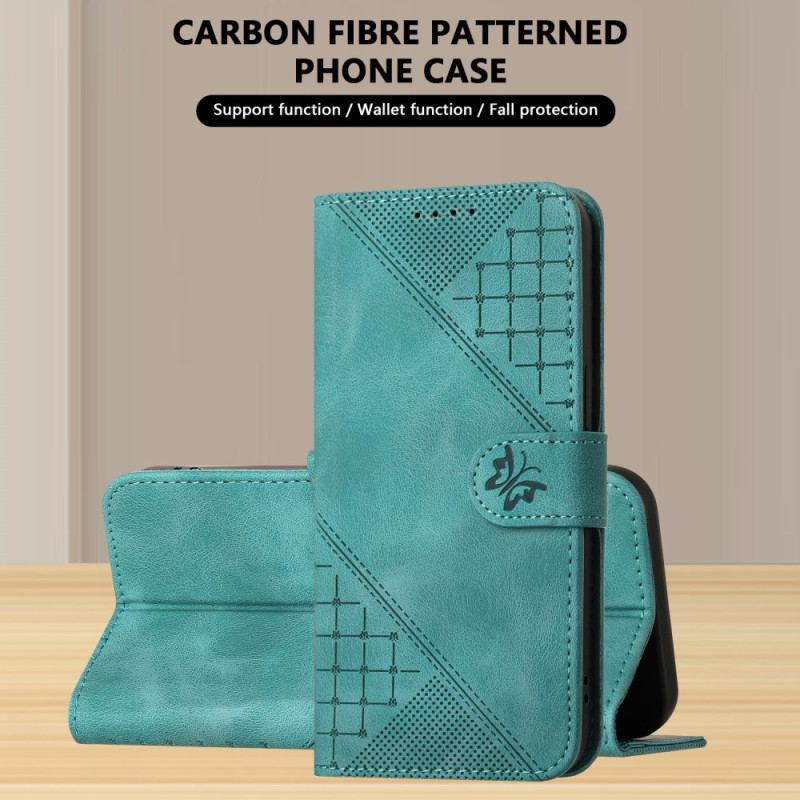 Läderskal Fodral Vivo V50 Lite 5g Geometrisk Armbandsdesign