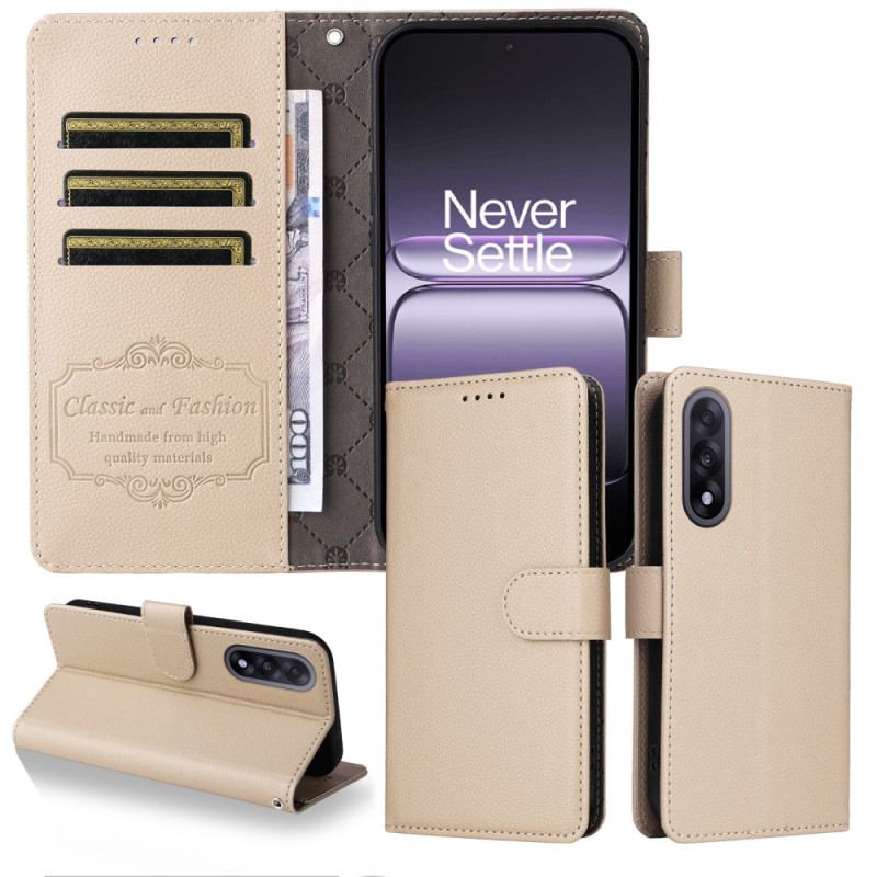 Fodral För Oneplus Nord 5 Lädereffekt