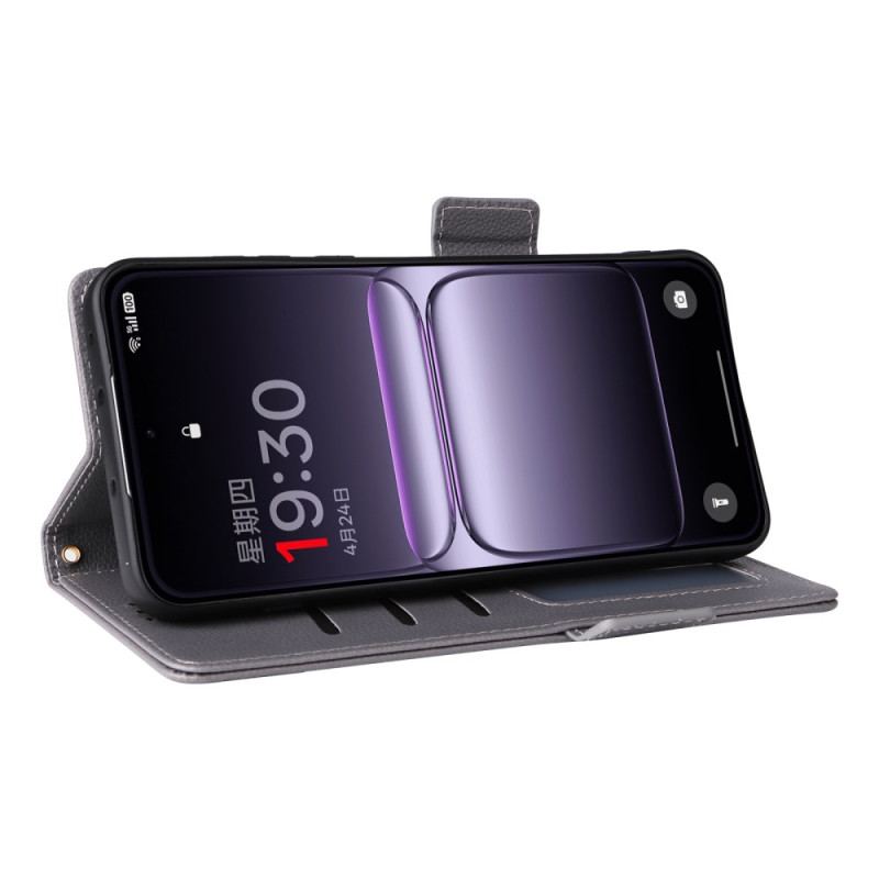 Läderfodral Oneplus Nord 5 Telefonfodral Texturerad Med Rem